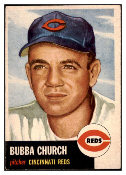 1953 Topps Baseball #047 Bubba Church Reds EX-MT 507547