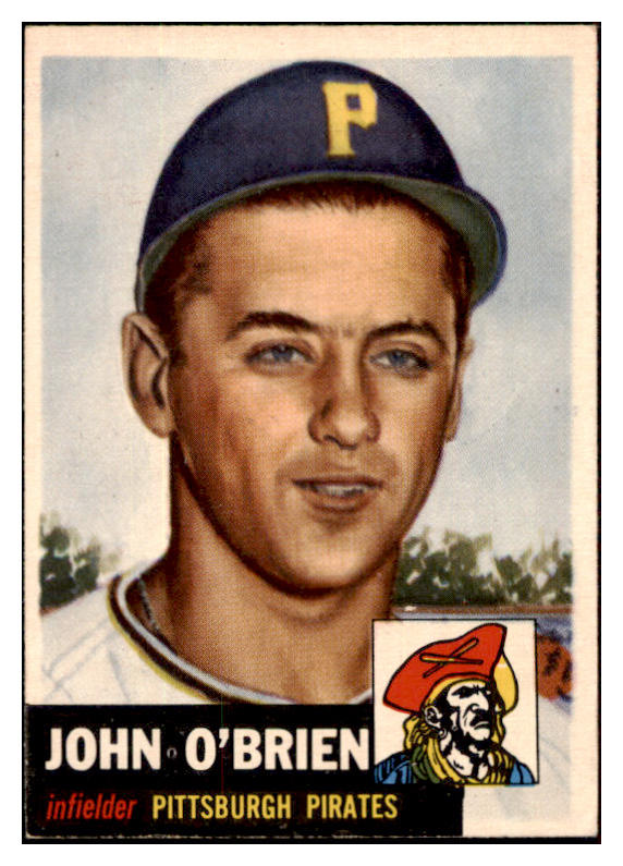 1953 Topps Baseball #223 John O'Brien Pirates EX-MT 507553