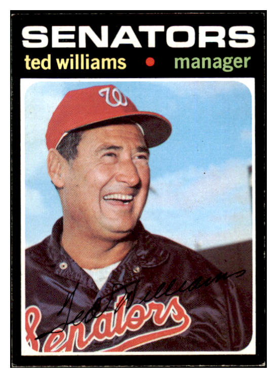 1971 Topps Baseball #380 Ted Williams Senators EX+/EX-MT 507558