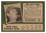 1971 Topps Baseball #380 Ted Williams Senators EX+/EX-MT 507558