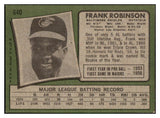 1971 Topps Baseball #640 Frank Robinson Orioles EX+/EX-MT 507571