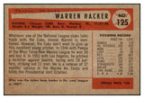 1954 Bowman Baseball #125 Warren Hacker Cubs NR-MT 507589