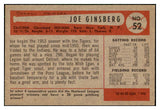 1954 Bowman Baseball #052 Joe Ginsberg Indians NR-MT 507591