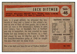 1954 Bowman Baseball #048 Jack Dittmer Braves NR-MT 507592