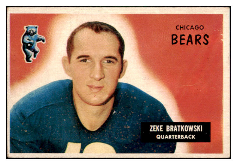 1955 Bowman Football #154 Zeke Bratkowski Bears VG-EX 507602