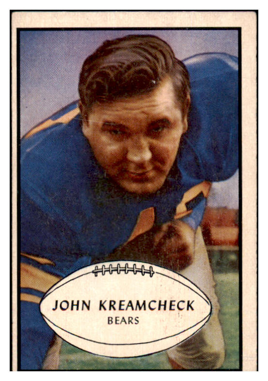 1953 Bowman Football #075 John Kreamcheck Bears VG-EX 507616