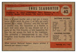 1954 Bowman Baseball #062 Enos Slaughter Cardinals NR-MT 507619