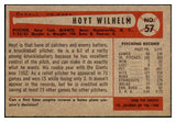 1954 Bowman Baseball #057 Hoyt Wilhelm Giants NR-MT 507620