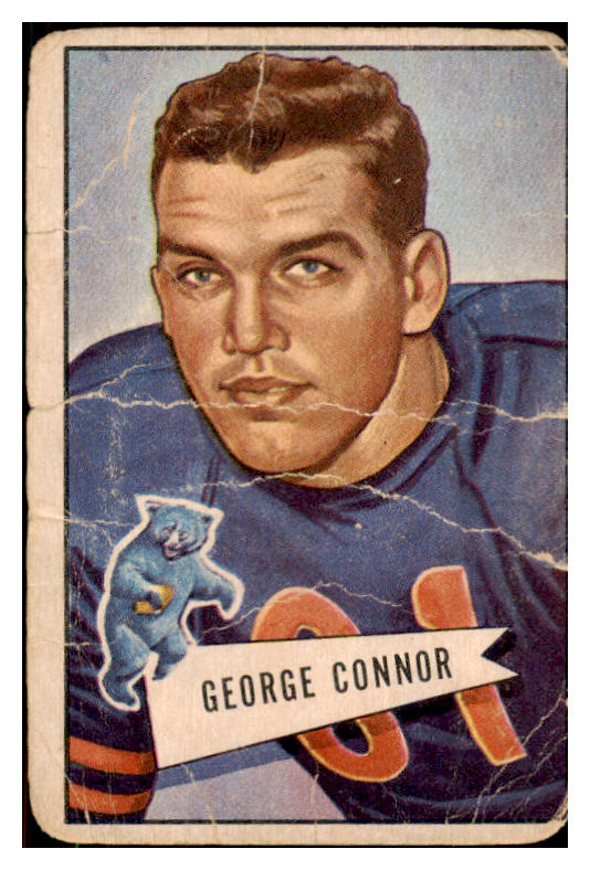 1952 Bowman Large Football #019 George Connor Bears Poor 507626