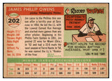 1955 Topps Baseball #202 Jim Owens Phillies VG-EX 507640