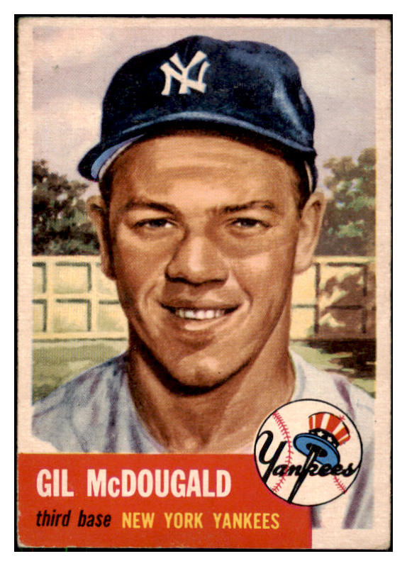 1953 Topps Baseball #043 Gil McDougald Yankees EX+/EX-MT 507652