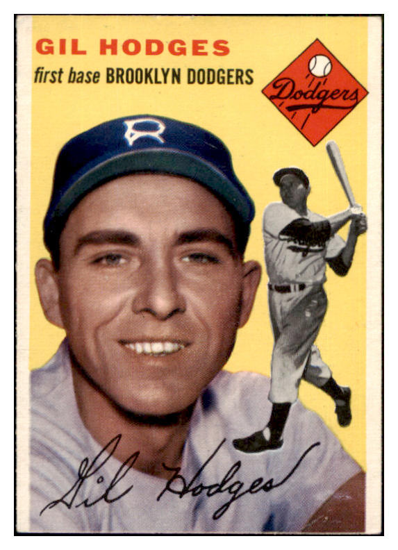 1954 Topps Baseball #102 Gil Hodges Dodgers VG-EX 507653