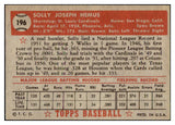 1952 Topps Baseball #196 Solly Hemus Cardinals NR-MT 507659