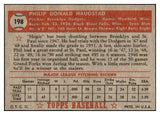 1952 Topps Baseball #198 Phil Haugstad Dodgers VG 507661