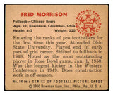 1950 Bowman Football #098 Fred Morrison Bears VG-EX 507672