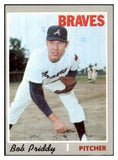 1970 Topps Baseball #687 Bob Priddy Braves EX-MT 507799