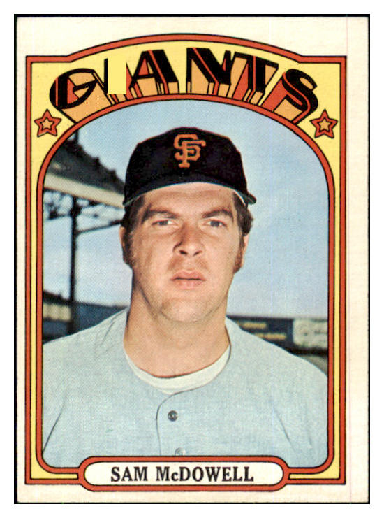 1972 Topps Baseball #720 Sam McDowell Giants EX-MT 507848