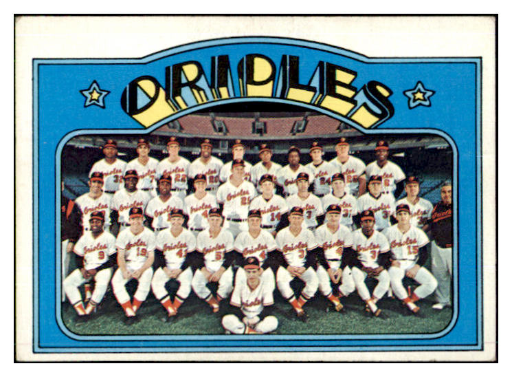 1972 Topps Baseball #731 Baltimore Orioles Team EX-MT 507850