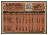 1972 Topps Baseball #657 Bobby Wine Expos EX-MT 507851