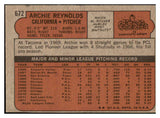 1972 Topps Baseball #672 Archie Reynolds Angels EX-MT 507859