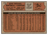 1972 Topps Baseball #713 Gene Michael Yankees EX-MT 507874