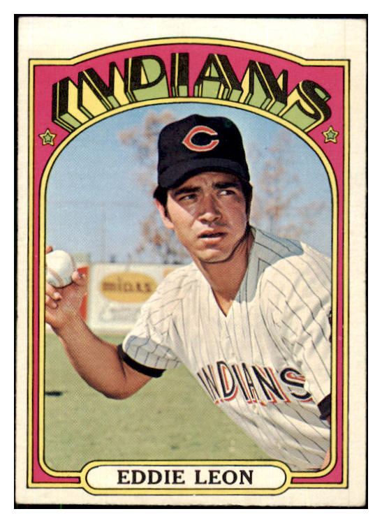 1972 Topps Baseball #721 Eddie Leon Indians EX-MT 507878