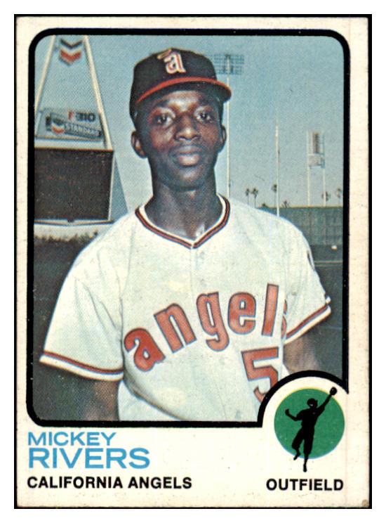 1973 Topps Baseball #597 Mickey Rivers Angels EX-MT 507921