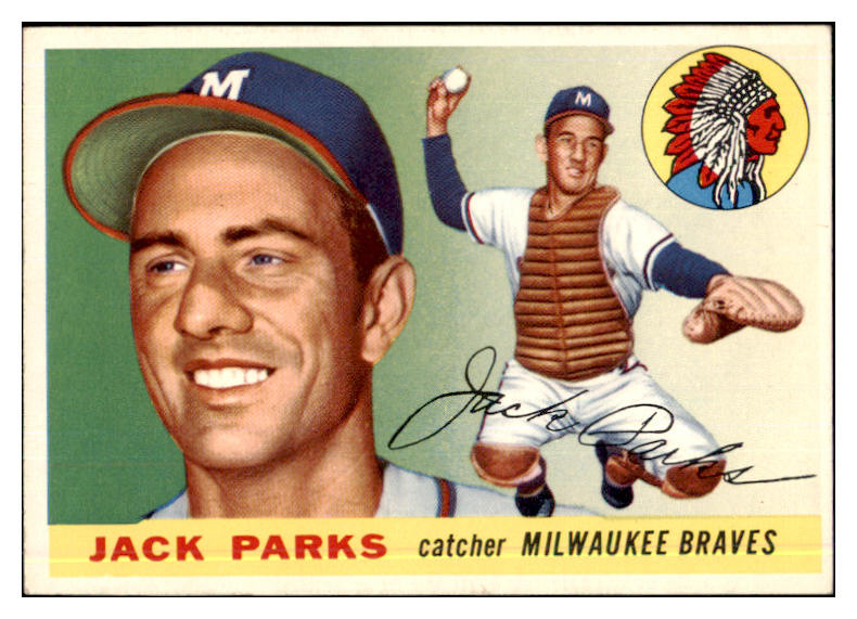 1955 Topps Baseball #023 Jack Parks Braves EX-MT 507940