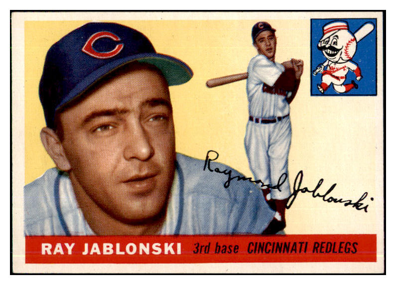 1955 Topps Baseball #056 Ray Jablonski Reds EX-MT 507948