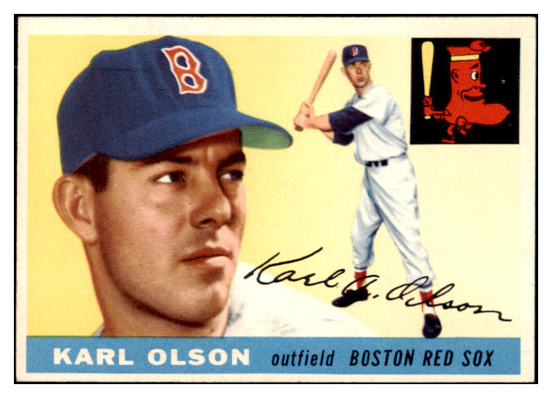 1955 Topps Baseball #072 Karl Olson Red Sox EX-MT 507952