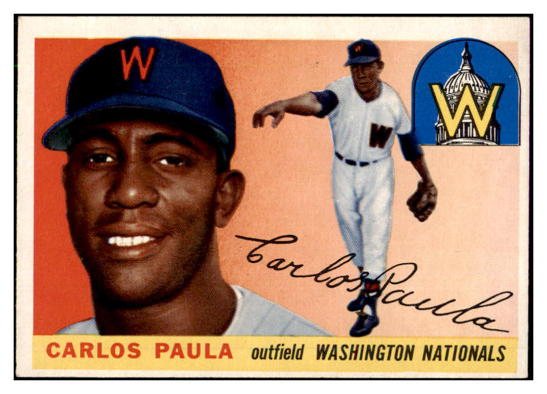 1955 Topps Baseball #097 Carlos Paula Senators EX-MT 507962