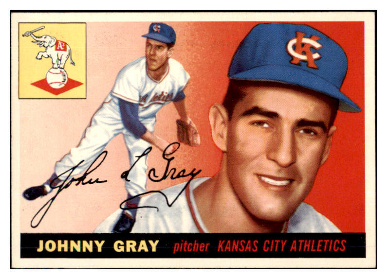 1955 Topps Baseball #101 Johnny Gray A's EX-MT 507964