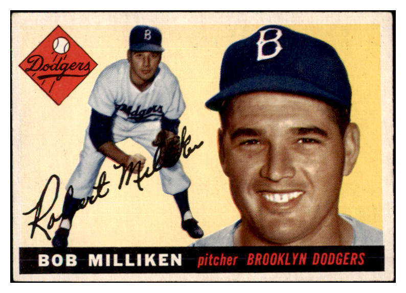 1955 Topps Baseball #111 Bob Milliken Dodgers EX-MT 507968