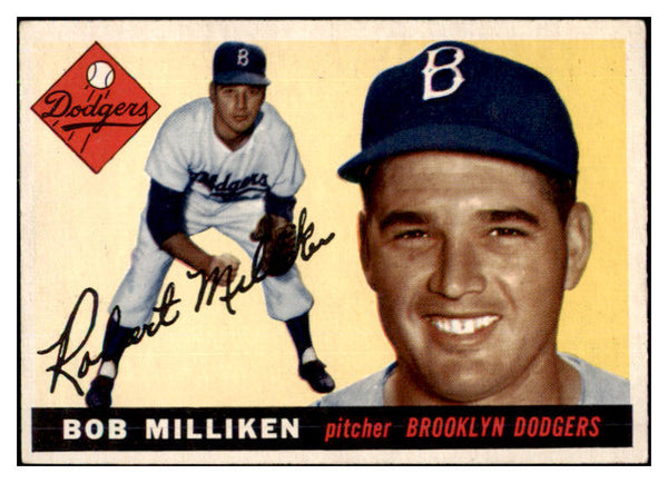 1955 Topps Baseball #111 Bob Milliken Dodgers EX-MT 507968