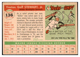 1955 Topps Baseball #136 Bunky Stewart Senators EX-MT 507981