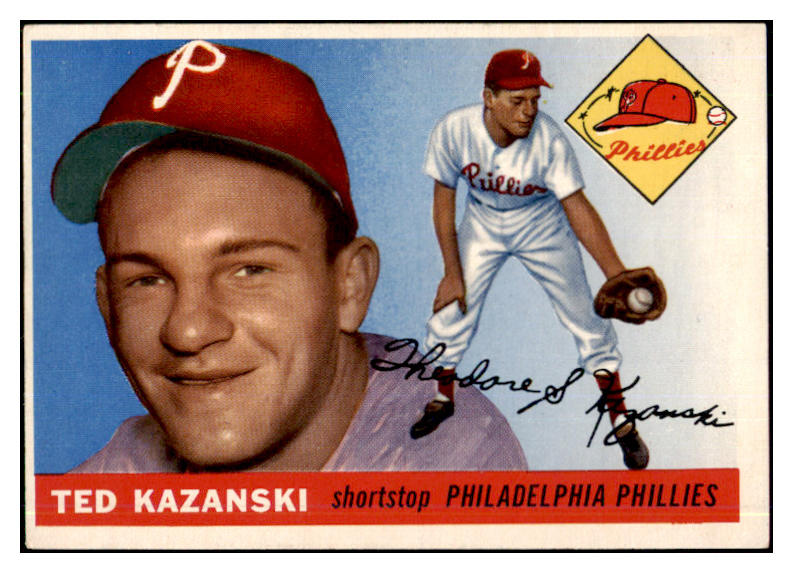 1955 Topps Baseball #046 Ted Kazanski Phillies EX-MT 507999