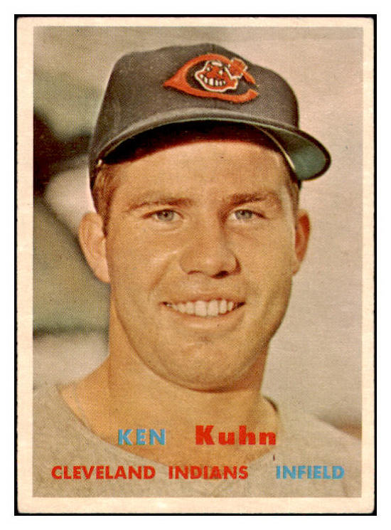 1957 Topps Baseball #266 Ken Kuhn Indians EX-MT 508002