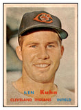 1957 Topps Baseball #266 Ken Kuhn Indians EX 508004