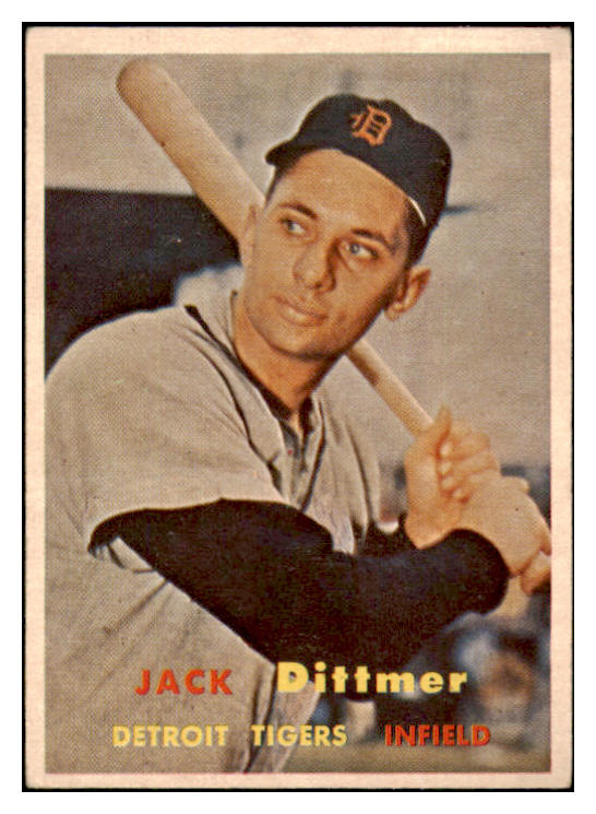 1957 Topps Baseball #282 Jack Dittmer Tigers EX 508025