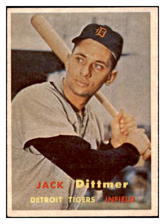 1957 Topps Baseball #282 Jack Dittmer Tigers EX 508026