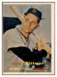 1957 Topps Baseball #282 Jack Dittmer Tigers VG-EX 508028