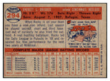 1957 Topps Baseball #294 Rocky Bridges Reds NR-MT 508039