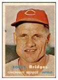 1957 Topps Baseball #294 Rocky Bridges Reds EX 508041