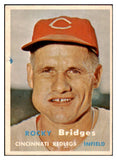 1957 Topps Baseball #294 Rocky Bridges Reds EX 508042