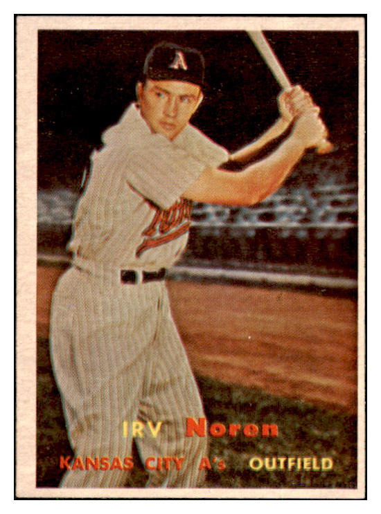 1957 Topps Baseball #298 Irv Noren A's EX-MT 508046