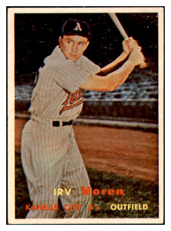 1957 Topps Baseball #298 Irv Noren A's EX 508047