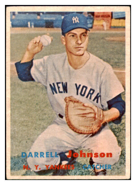 1957 Topps Baseball #306 Darrell Johnson Yankees EX-MT 508050