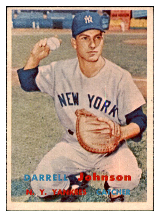 1957 Topps Baseball #306 Darrell Johnson Yankees EX 508052