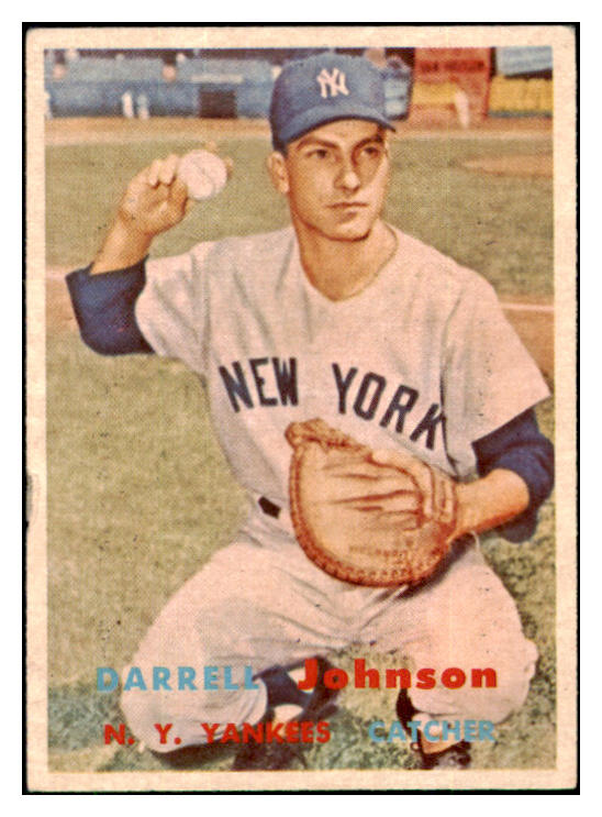 1957 Topps Baseball #306 Darrell Johnson Yankees VG-EX 508055