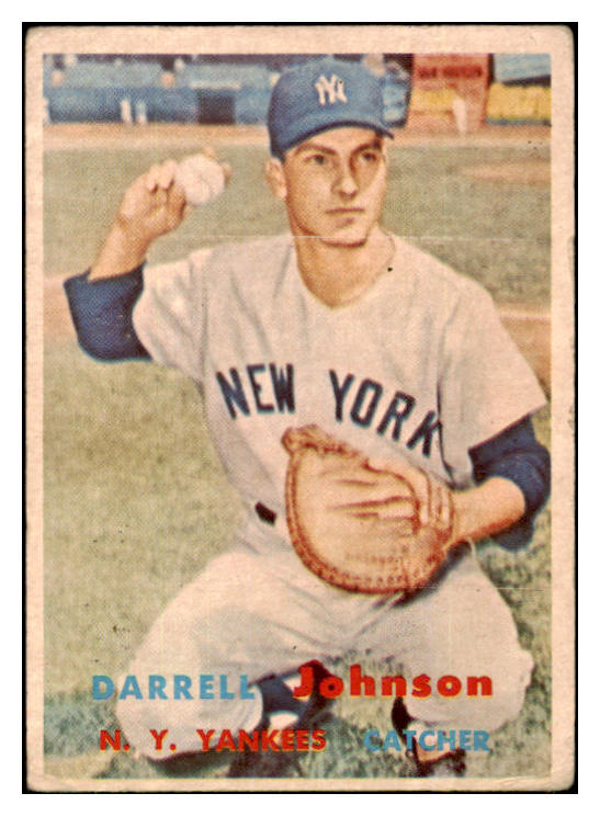 1957 Topps Baseball #306 Darrell Johnson Yankees VG 508056